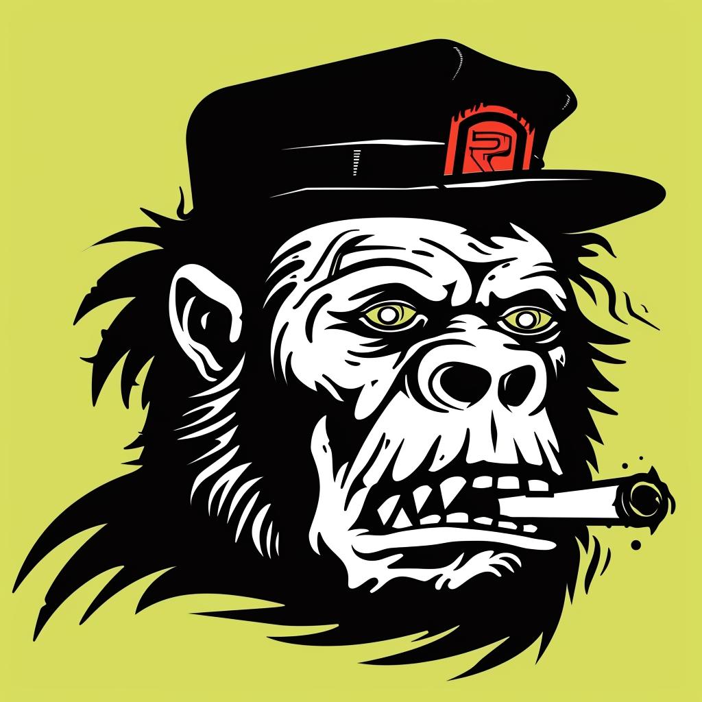 gorilla  hat  cigarette  cartoon  animal  smoking  cool  illustration  quirky  funny 939940