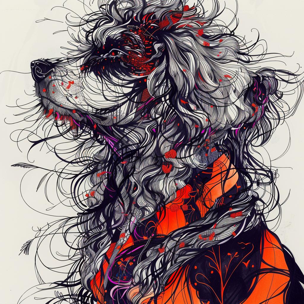 mythical  creature  hybrid  dogs  fantasy  composition  whimsical  canines  unique  concept 952740