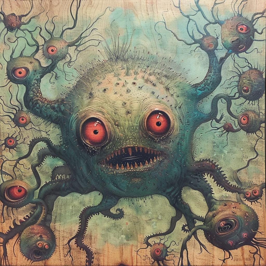 monster  redeyes  tentacles  horror  creepy  surreal  fantastic  grotesque  vivid  dark 948035