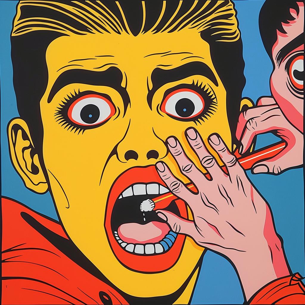 Japanese  horror  film  poster  Junji  Ito  man  open  mouth  dramatic 1022362