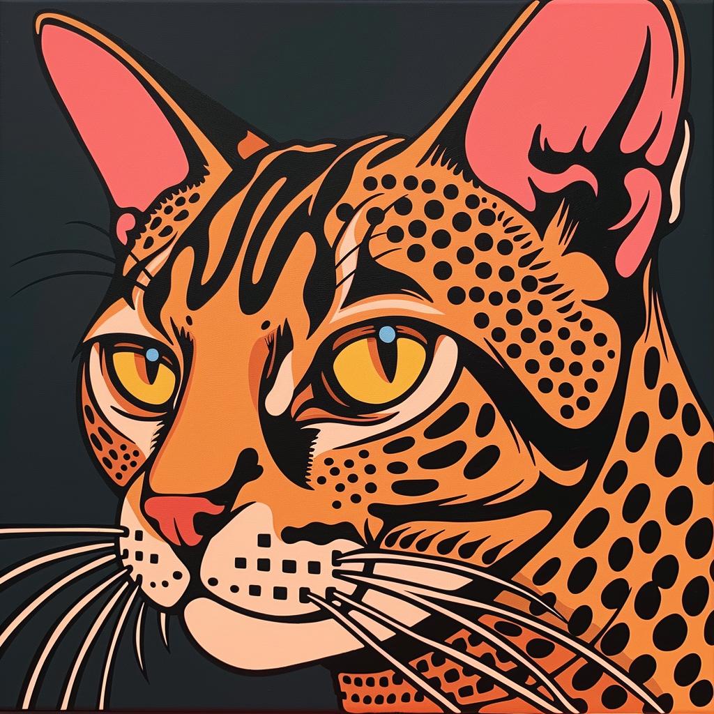 ocicat  cat  orange  eyes  black  background  feline  pet  animal  portrait 972067