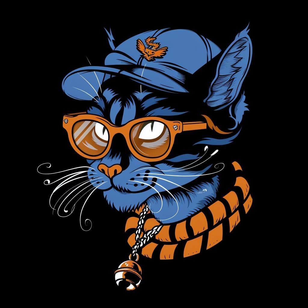 aggressive  streetwise  feline  cap  simple  minimal  blue  urban  culture  cartoon 959136