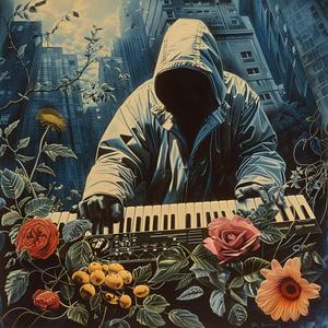 painting  man  keyboard  flowers  colorful  artistic  chromolithography  musician  expression  vibrant 1057373