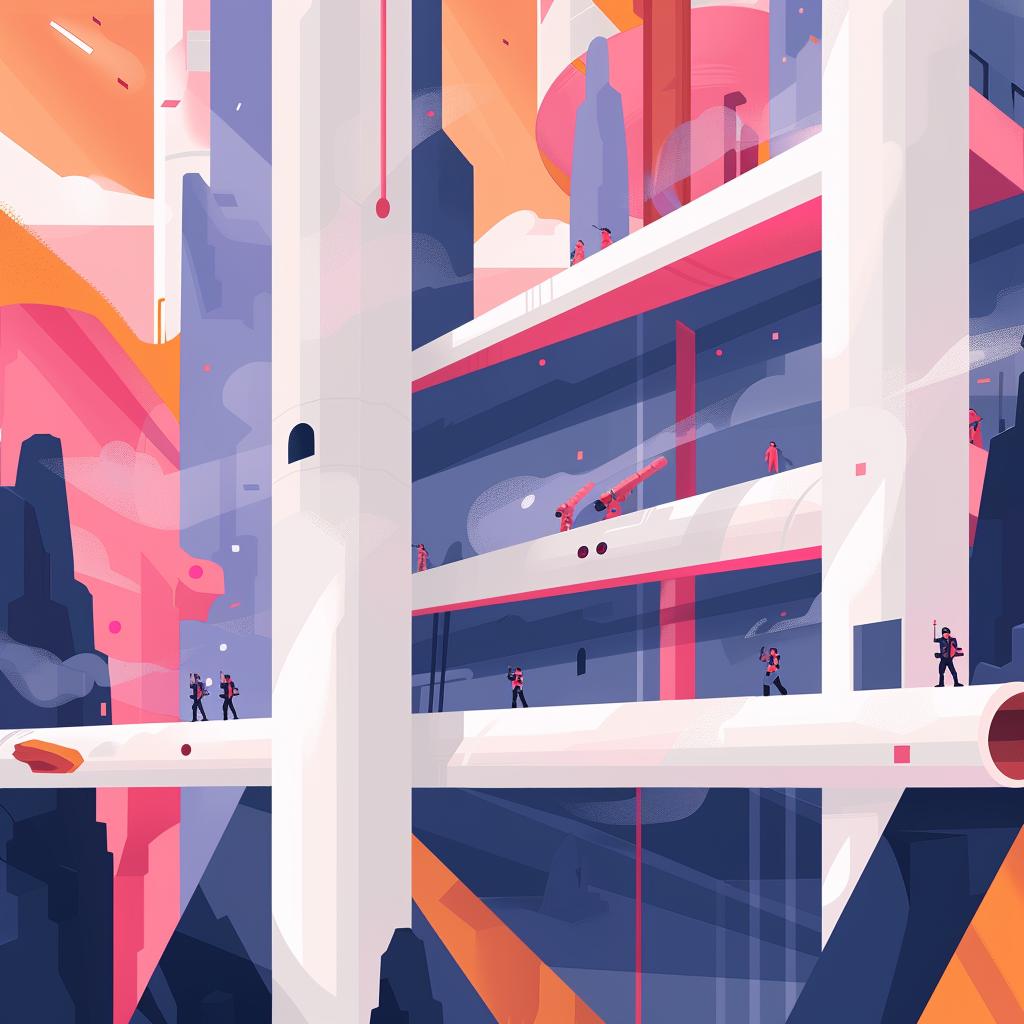 futuristic  abstract  concrete  towers  military  illustration  city  design  art  vision 944591