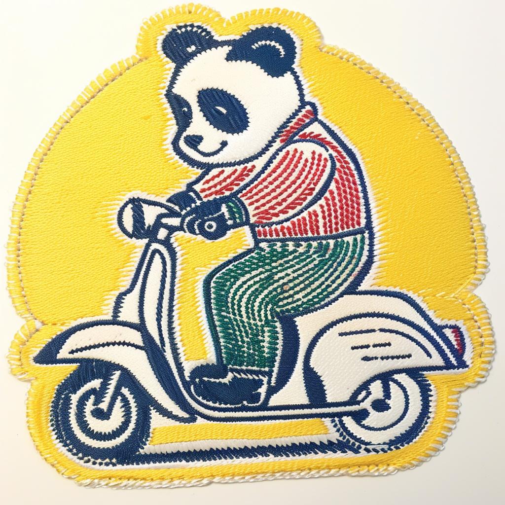 patch  panda  scooter  chenille  streetwear  cool  minimal  embroidered  urban  fun 961287