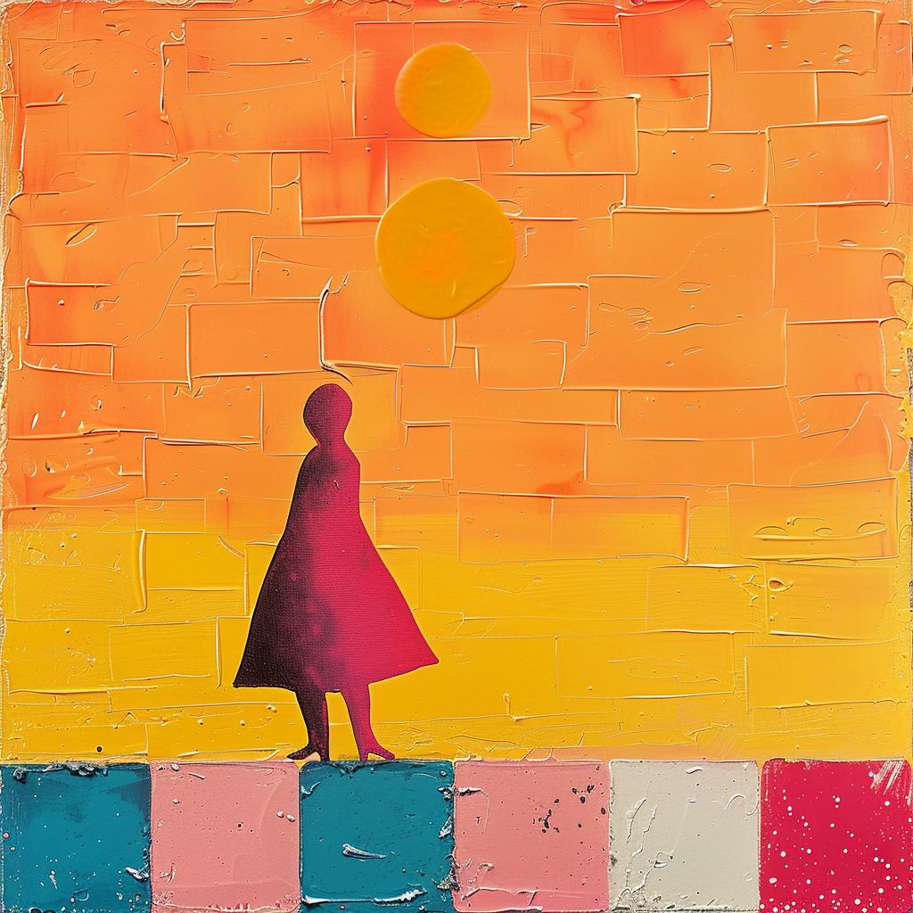 woman  colorful  squares  encaustic  impasto  palette-knife  Cornella  abstract  artistic  expression 950545