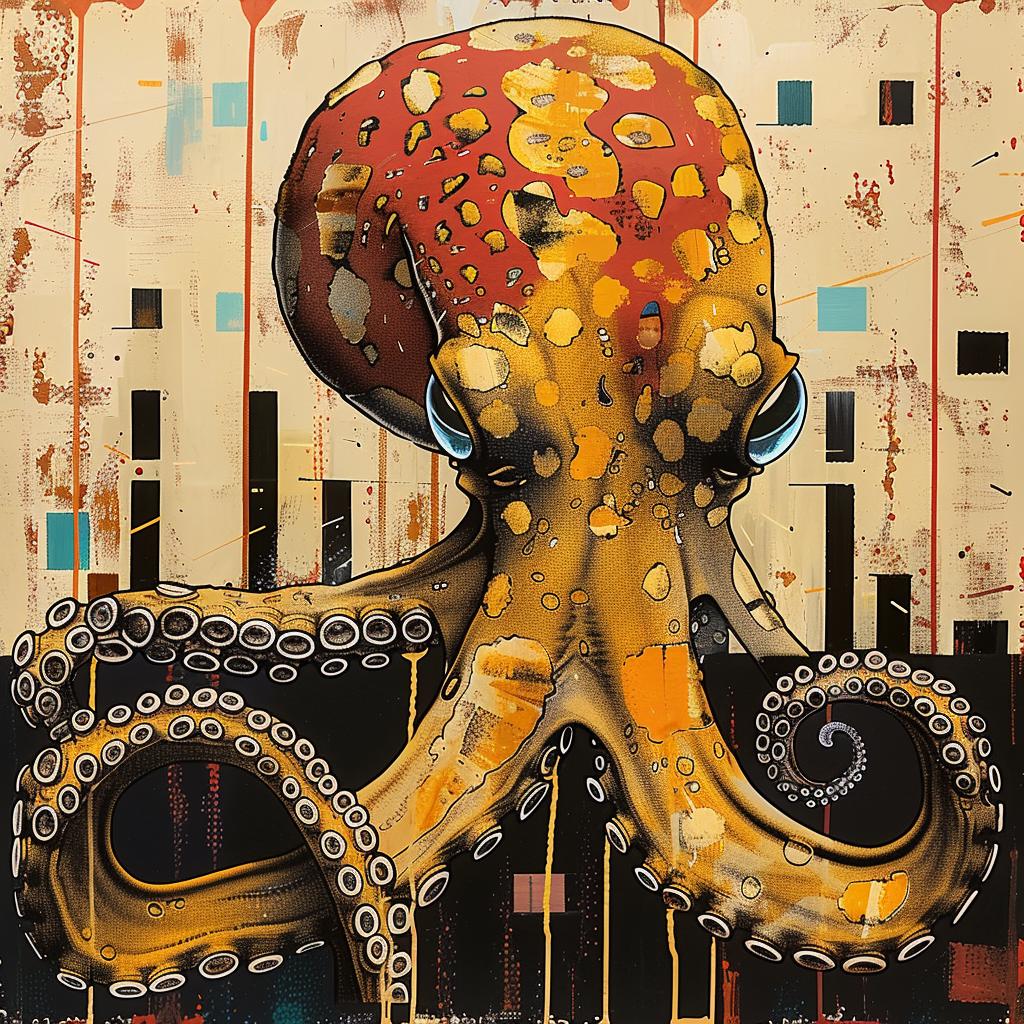 octopus  painting  canvas  colorful  marine  illustration  realistic  artwork  marine-life  nature 949949