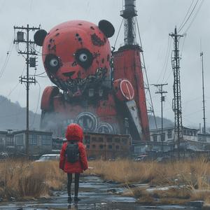 panda  robot  ominous  fantasy  surreal  jacket  forest  lanterns  sci-fi  illustration 1080016