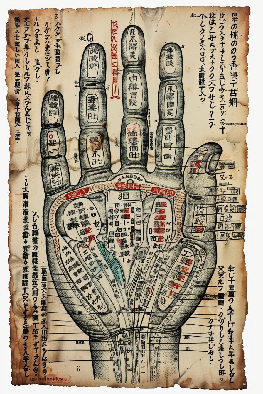 vintage  hand  Japanese  characters  bones  old  medical  illustration  chart  art 943278