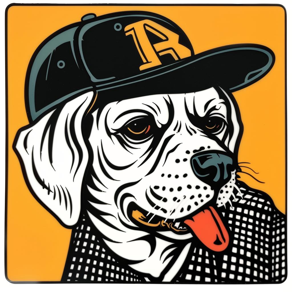 dog  hat  baseball  bowtie  humor  portrait  funny  illustration  playful  pet 1024759