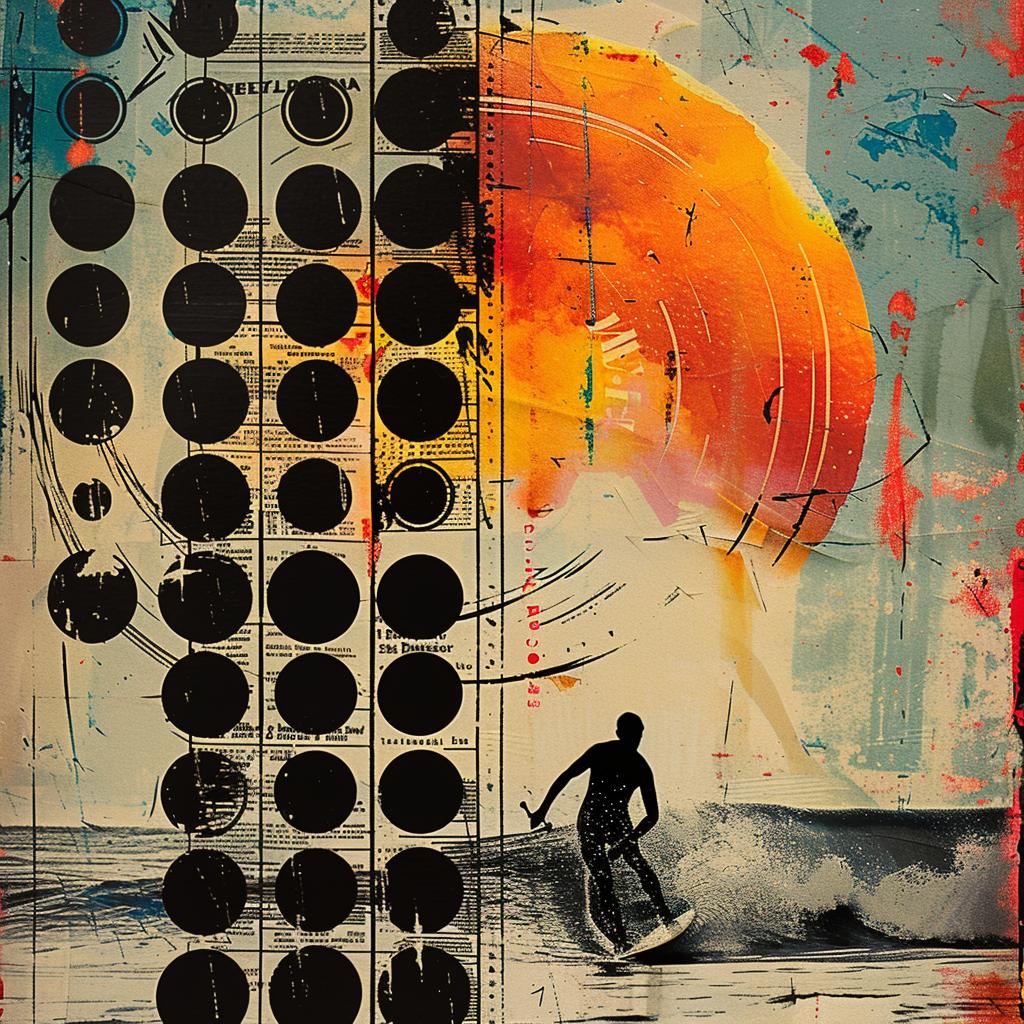 painting  surfing  wave  man  photographic  color  beach  silhouettes  art  Rodchenko 952208