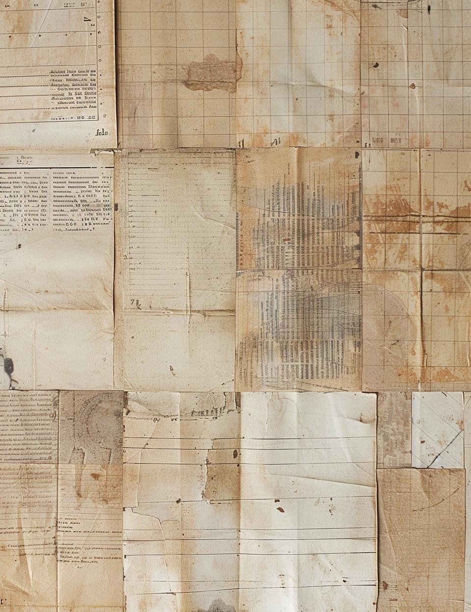 ledger  paper  vintage  faded  patchwork  homemade  patterns  found  art  mixed-media 962135