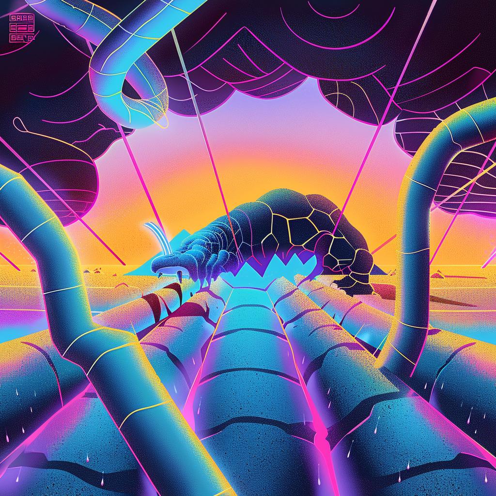 psychedelic  painting  snake  turtle  colorful  nature  art  surreal  creature  whimsical 967695