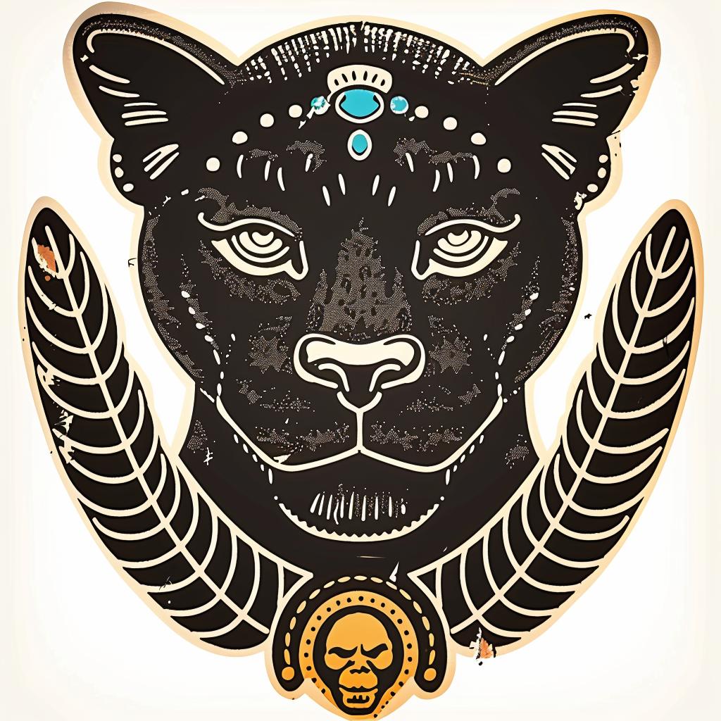 panther  skull  feathers  art  wildlife  portrait  elegant  dark  predator  feline 943129