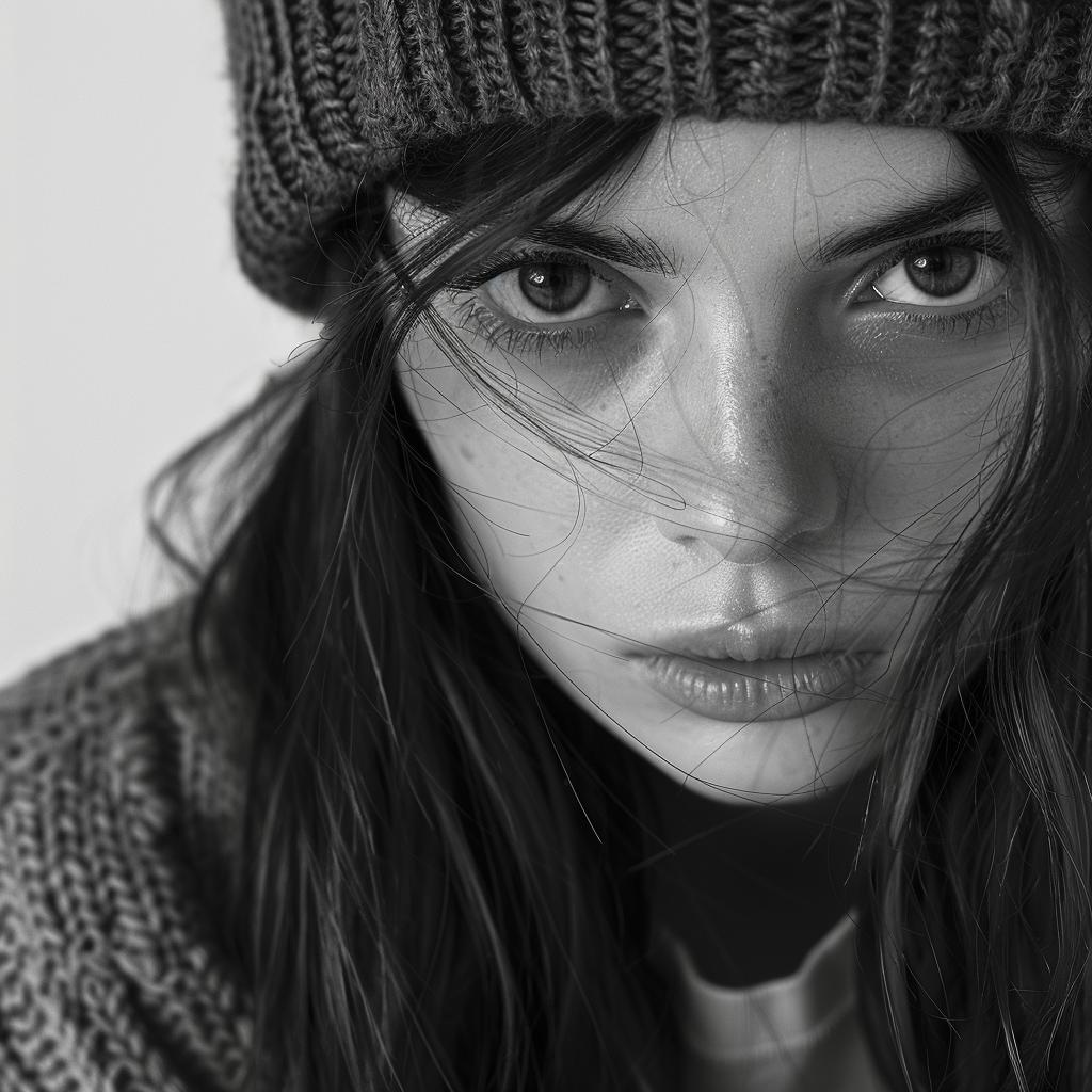 woman  brunette  beanie  urban  blackandwhite  portrait  streetculture  minimalist  aggressive  knitcap 956633