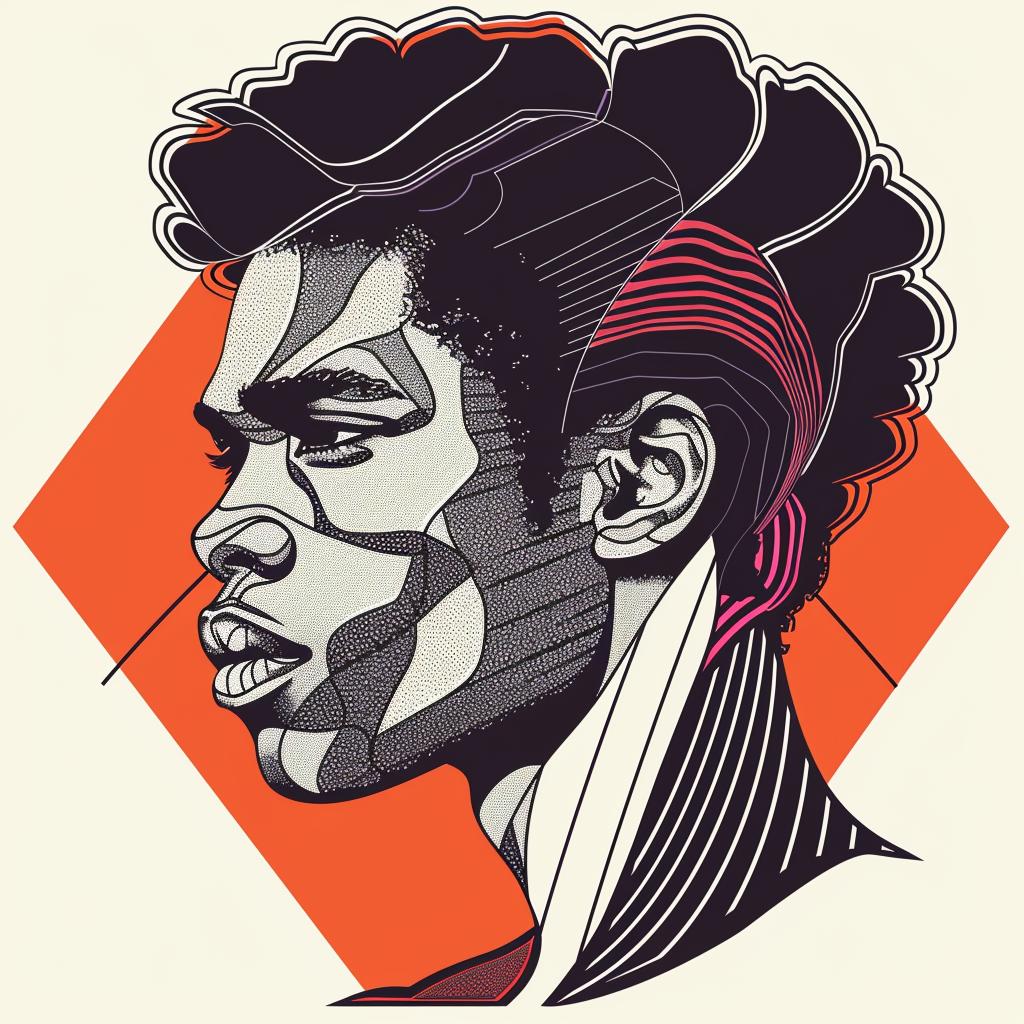 Pop  Art  man  afro  white  background  digital  portrait  colorful  style 937604