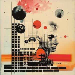 woman  face  chromolithography  painting  red  black  background  artistic  collage  abstract 1057738