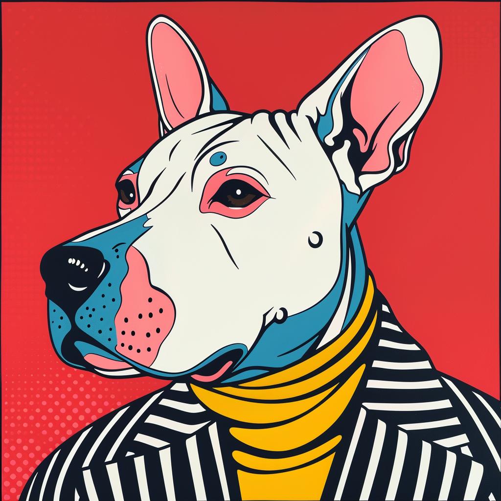 dog  suit  bullterrier  humor  fashion  tie  pet  playful  whimsical  illustration 940905
