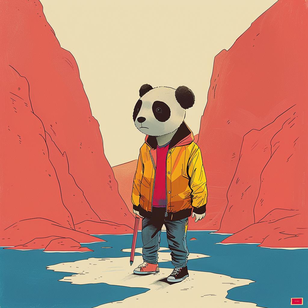 album  cover  surreal  panda  bear  Jacket  graphic  art  Joan  Cornella 1018721