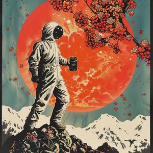 space  man  poster  beer  illustration  colorful  adventure  science  artwork  whimsical 1058918