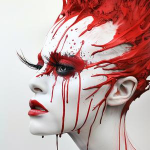 art  DADA  creature  surreal  eye  makeup  airbrush  colorful  painting  abstract 1072690