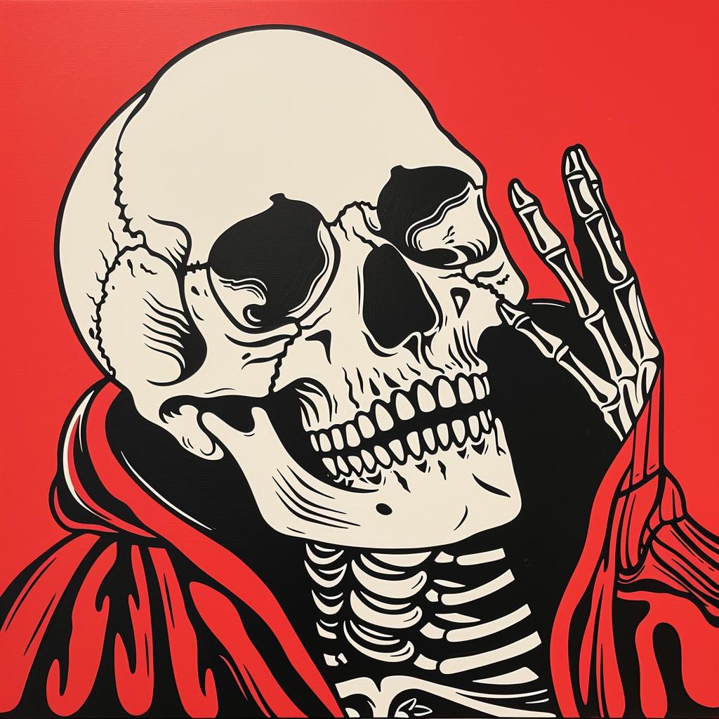 grim  reaper  skeleton  red  coat  poster  dark  mystical  illustration  art 973680