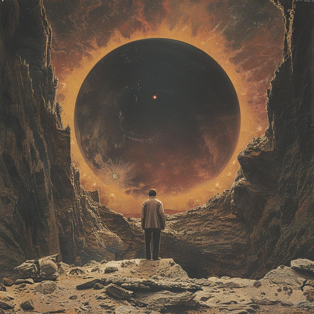 surreal  man  eclipse  cave  spiritual  introspective  artwork  colorful  nature  painting 976131