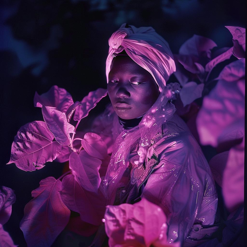 lifestyle  photo  surreal  unusual  lighting  glow  volumetric  woman  flowers  dress 1027148