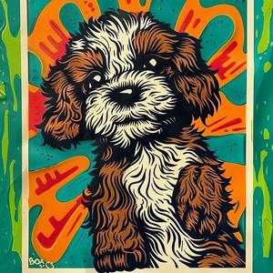dog  poster  cute  adorable  illustration  animal  character  colorful  art  design 1037417