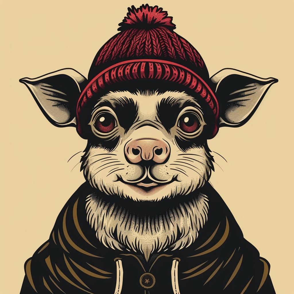 animal  adorable  cap  jacket  cute  character  fun  whimsical  street  illustration 958214