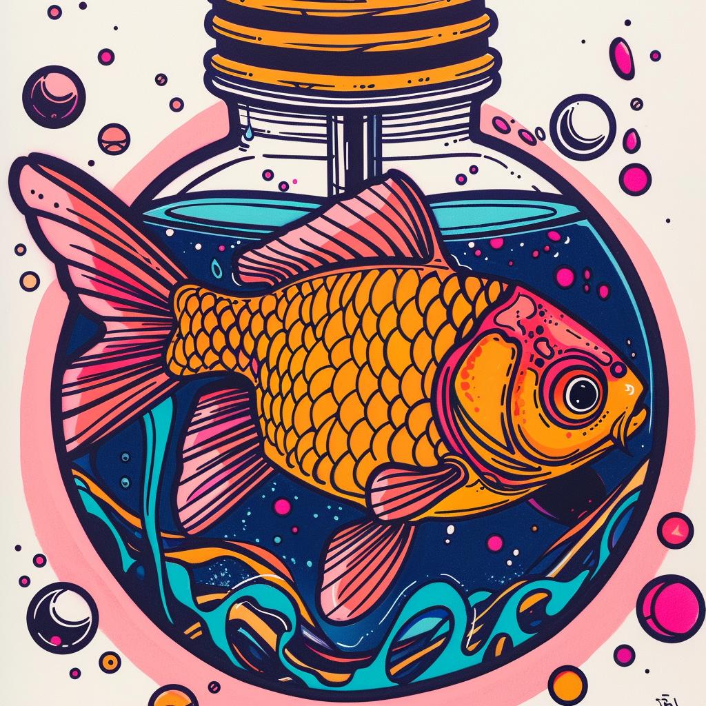 lightbulb  liquid  goldfish  bubbles  jar  art  conceptual  surreal  colorful  digital 940415