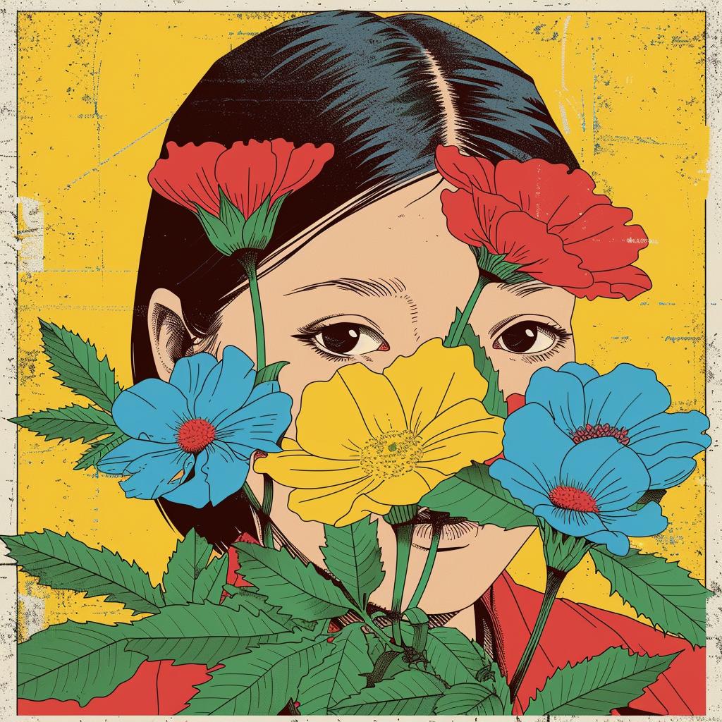 flowers  animated  sinuous  vibrant  folk-inspired  illustration  colorful  bloom  harmony  beauty 944975