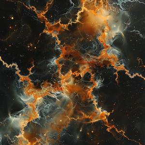 abstract  starry  sky  orange  black  clouds  chemigram  artistic  night  whimsical 1039056