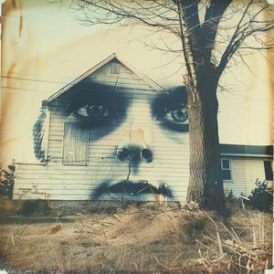 terrifying  Polaroid  monster  1974  house  face  Rashad  Alakbarov  background  tree 1071930