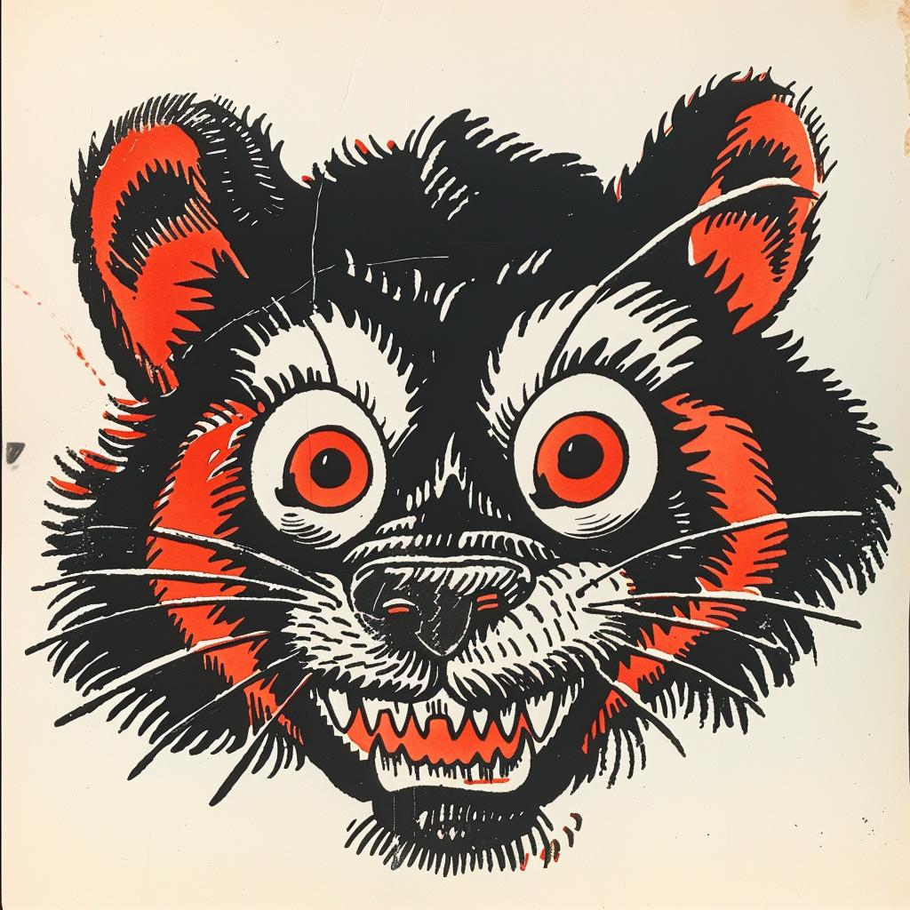 panda  tiger  hybrid  poster  illustration  animal  art  Gemma  Correll  Basquiat 923059