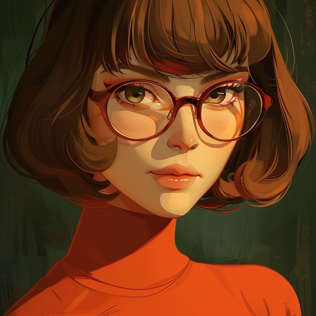 Velma  cartoon  2D  Ralph  Bakshi  illustration  female  character  glasses  colorful 971300