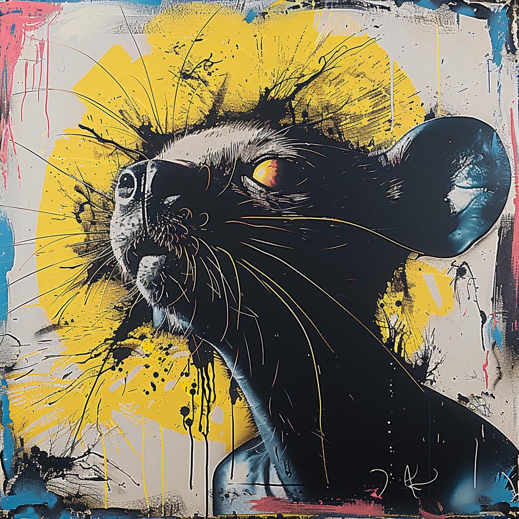 painting  cat  eyes  yellow  whimsical  feline  portrait  illustration  animal  vibrant 949173