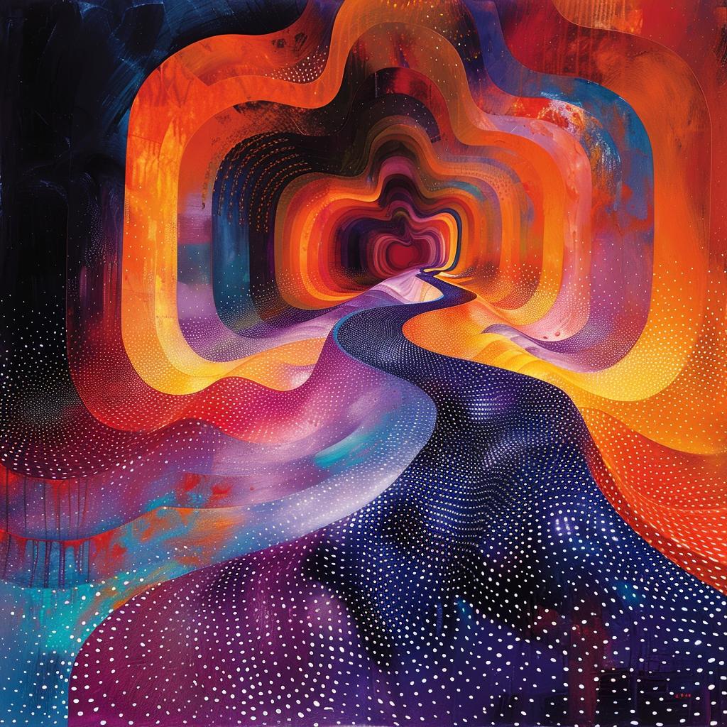 photo-realistic  abstract  colorful  tunnel  spiral  neon  dynamic  vibrant  modern  bold 938378