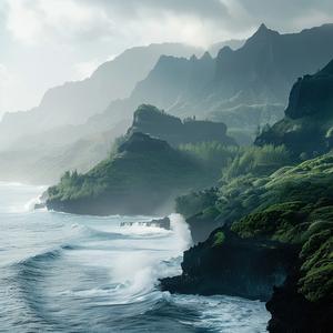 stormy  ocean  mountains  rocky  minimalistic  abstract  landscape  nature  dynamic  travel 1038794
