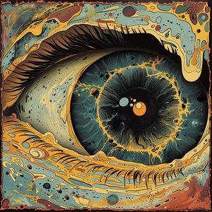 surreal  eye  blue  yellow  background  abstract  poster  Todd  White  illustration 1078557