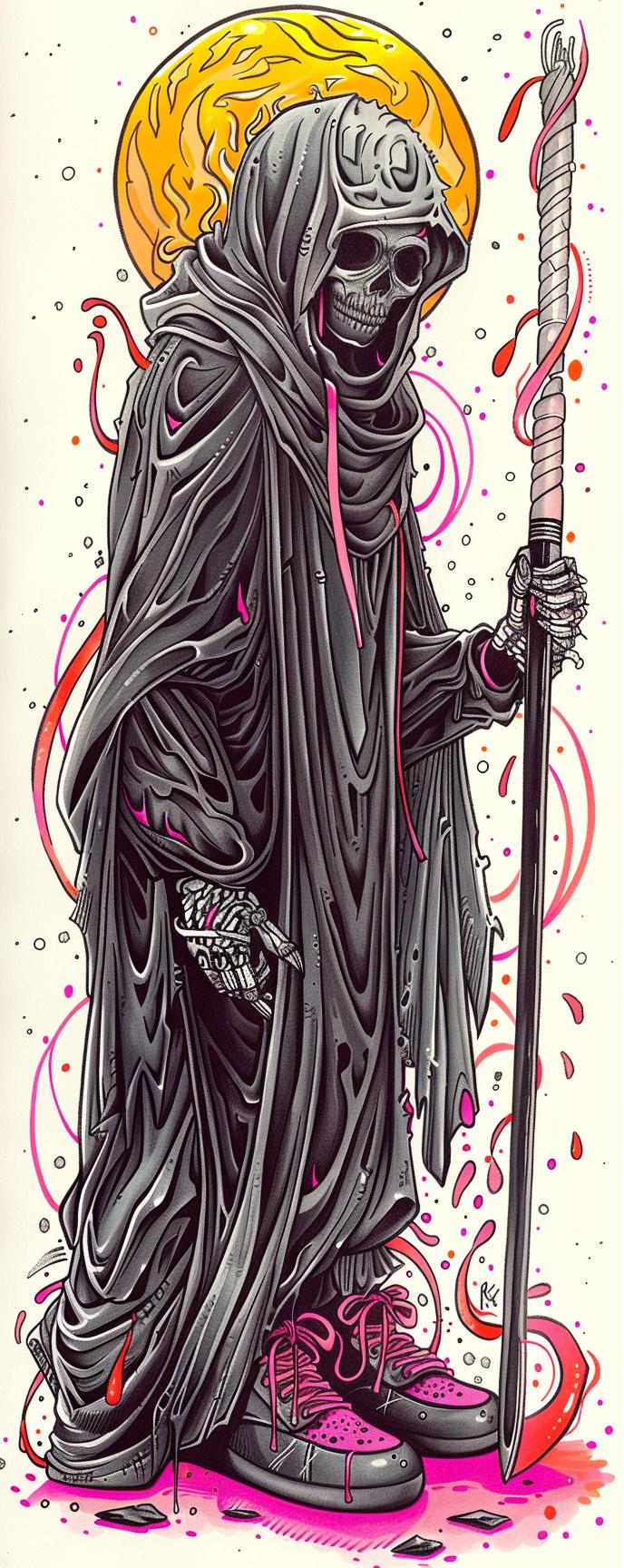 Grim  Reaper  bat  Yeezy  mythical  staff  fantastical  blend  unique  creature 940804
