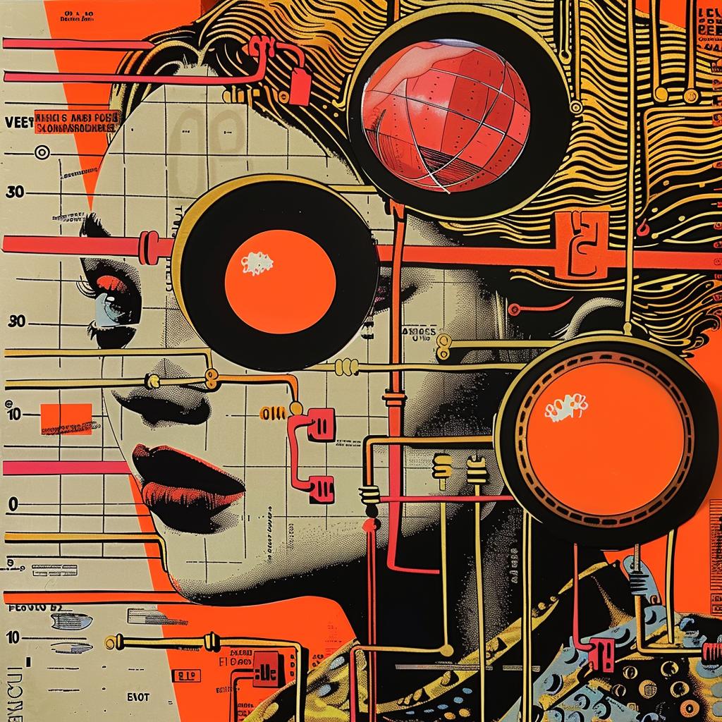 poster  woman  face  red  dot  graphic  art  vibrant  colorful  artistic 951245