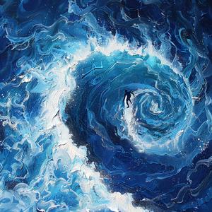 surreal  wave  ocean  painting  oil  art  top-view  creative  Dima Dmitriev  rich 1062891