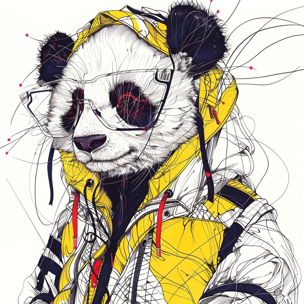 panda  streetwear  cool  jacket  urban  fashion  animal  illustration  colorful  playful 953525