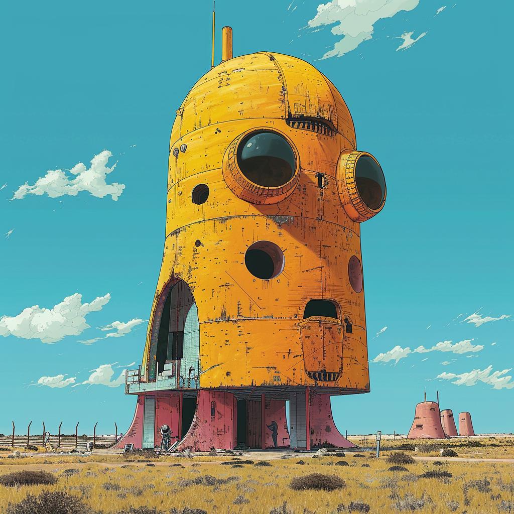 surreal  album  cover  hyper-realistic  screenprinting  robot  desert  creative  vibrant  whimsical 960285