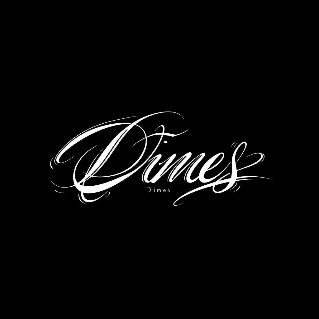 calligraphy  signature  black  background  white  dines  design  simple  text  elegant 960123