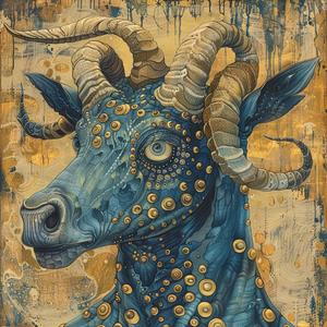 centaur  creature  Kirby  1950s  portrait  vintage  comic  Art Nouveau  Surrealism  gold 1076892