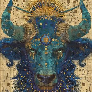 minotaur  creature  Kirby  1950s  portrait  vintage  comic  Art Nouveau  Surrealism  stars 1076882