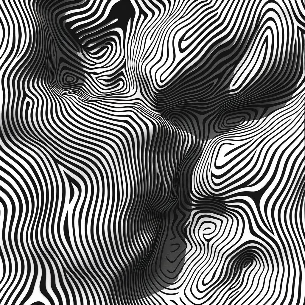 abstract  black  white  wavy  pattern  organic  lines  design  minimal  art 967485