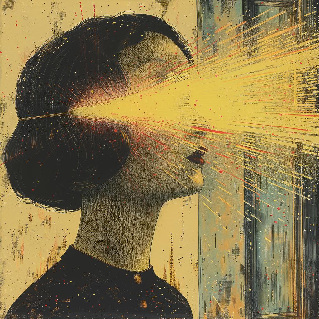 Japanese  horror  poster  surreal  lighting  yellow  sun  eyes  art  woman 918015